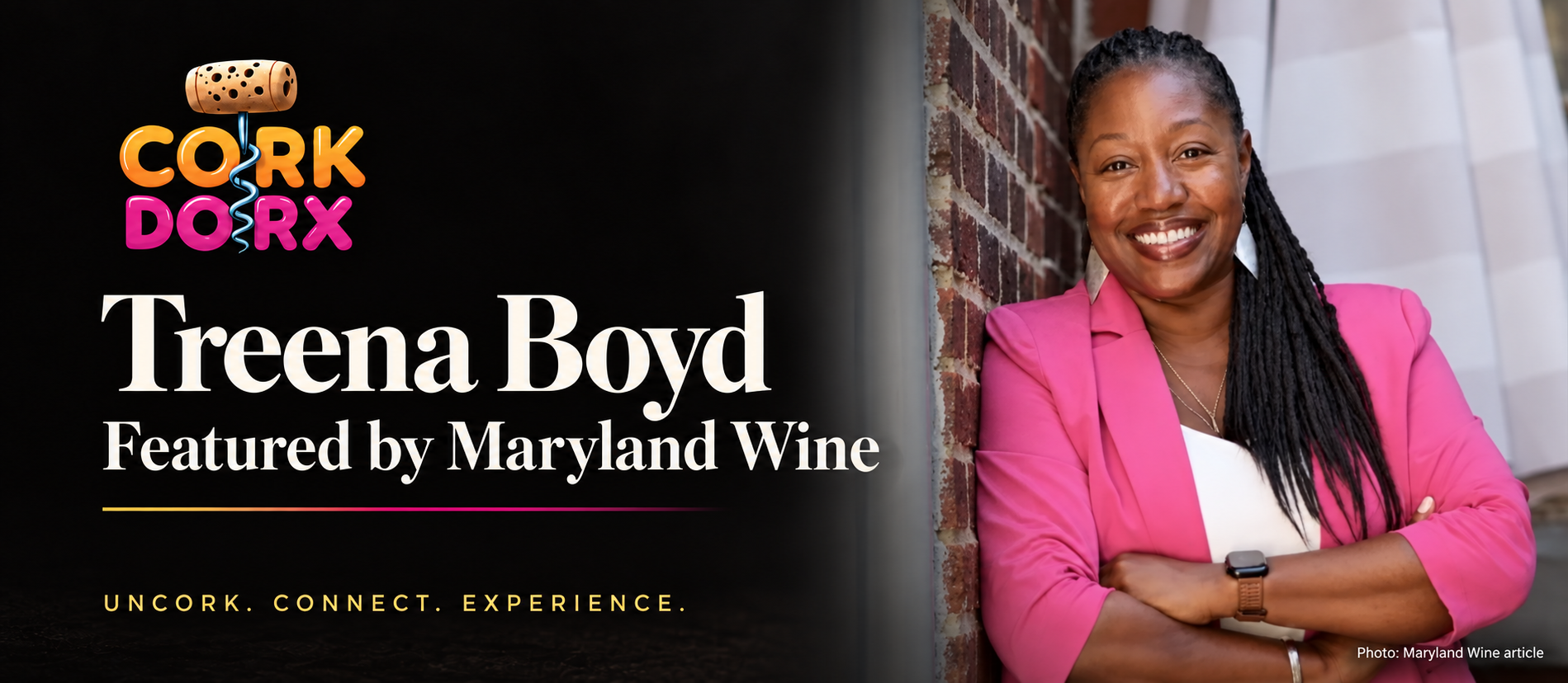Cork Dorx Founder Treena Boyd Featured by Maryland Wine
